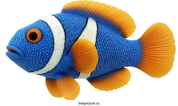 [Transparent Background PNG]Cartoonish Clownfish Illustration