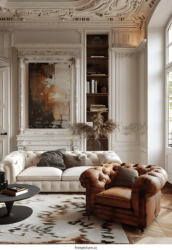 Living room in retro style