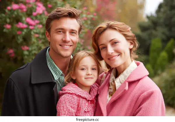 Happy Family Portrait Outdoors
