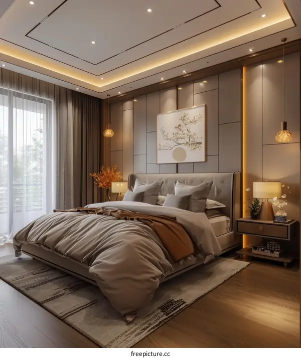 Modern Bedroom Interior Design Illustration
