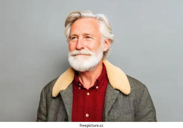 Thoughtful Senior Man Portrait