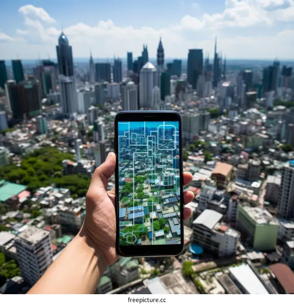 Augmented reality city map navigation