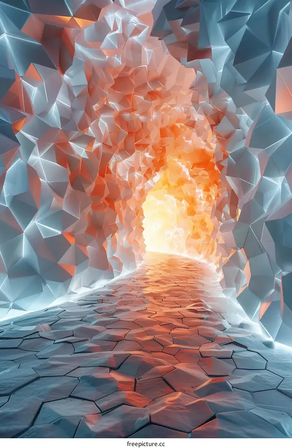 futuristic tunnel of light