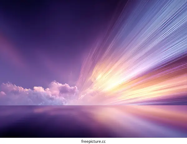 Abstract Colorful Sunset Sky Panorama