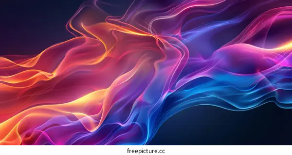 Abstract Colorful Flames Art Design