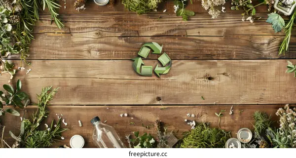 Eco-friendly lifestyle and sustainability with recycling concept