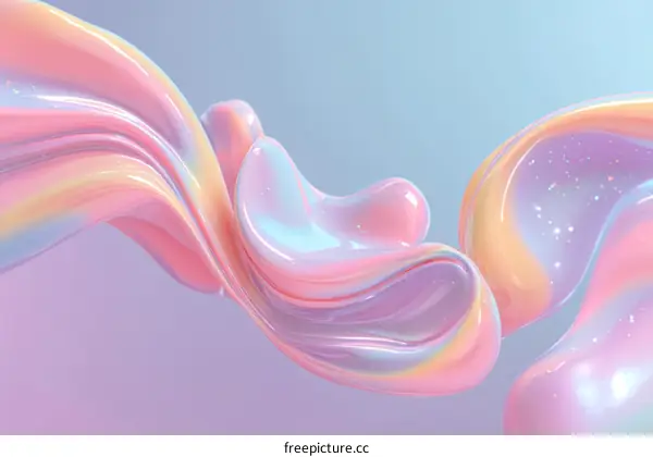 Abstract Liquid Pastel Color Forms