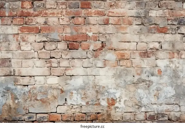 Old weathered grunge brick wall background texture