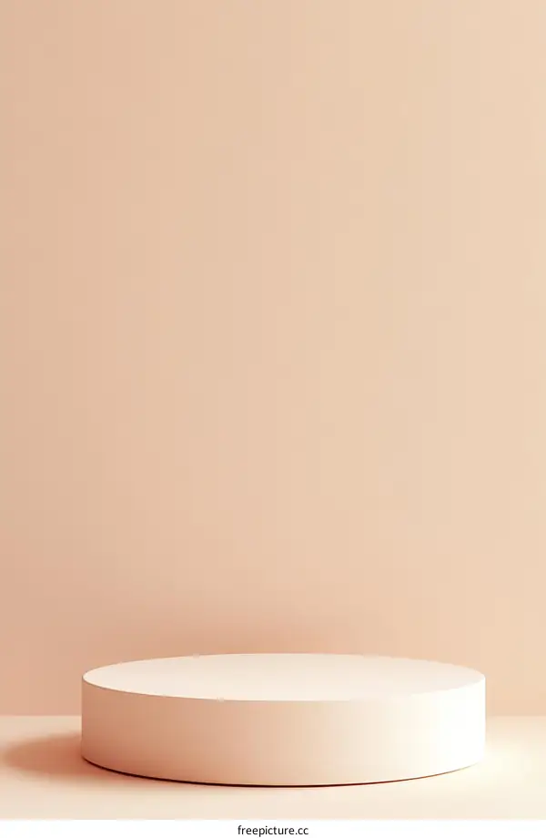 Minimalist Pastel Beige Product Display Podium