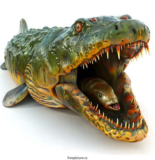 Prehistoric Dunkleosteus Fish Attacking