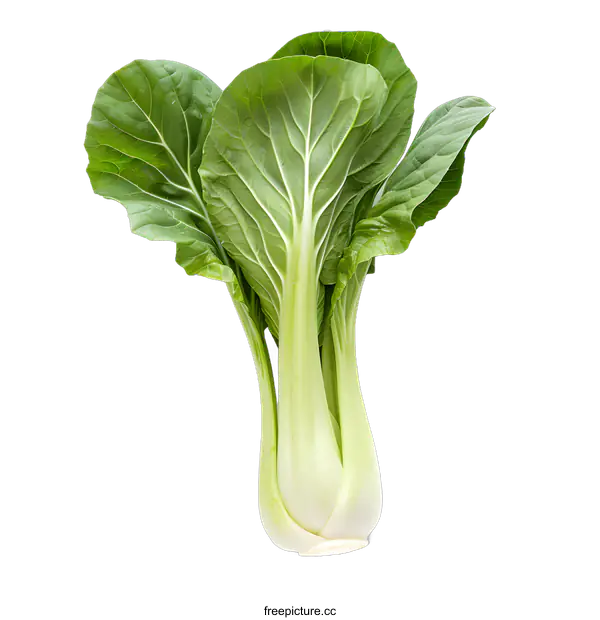 [Transparent Background PNG]Fresh Green Bok Choy Isolated on White Background