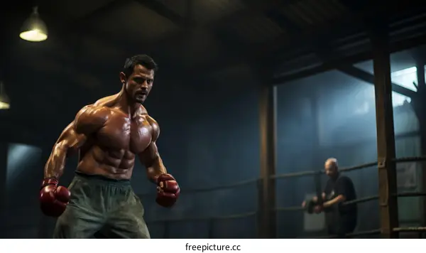 Massively Muscular Boxer Ready to Fight