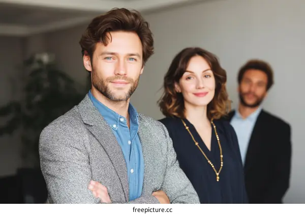 Business Team Portrait in Office Setting