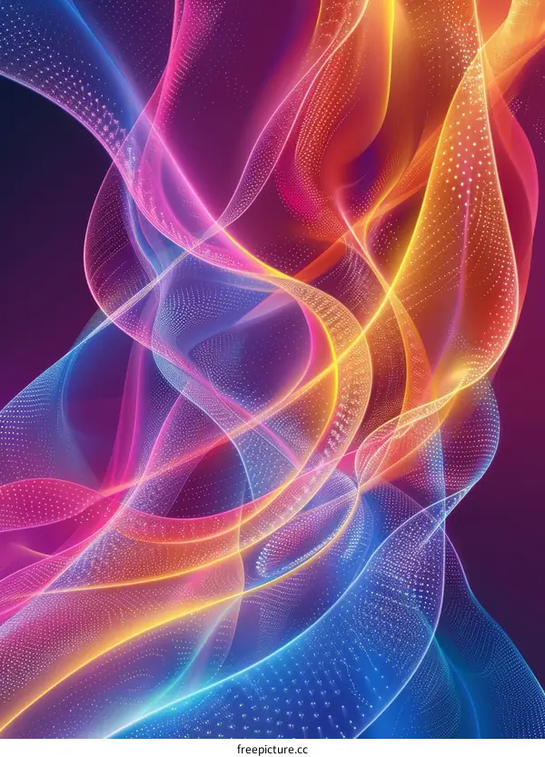 Abstract Colorful Wavy Gradient Background