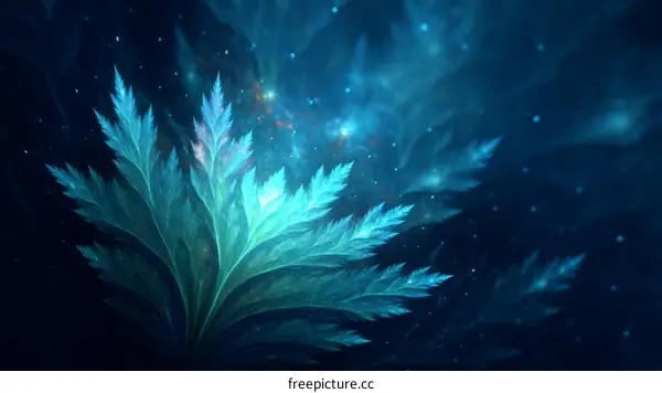 Abstract Fractal Ice Flower Design