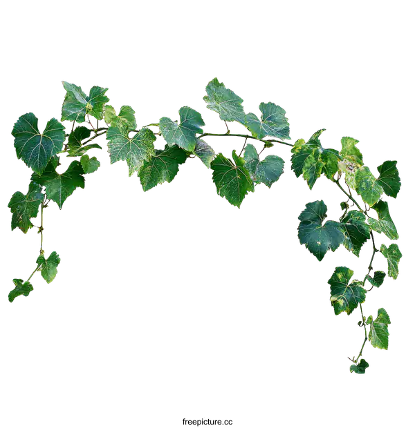 [Transparent Background PNG]Vine Leaves Isolated on White Background