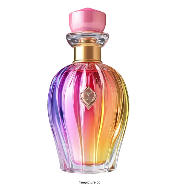 [Transparent Background PNG]Colorful Perfume Bottle Illustration