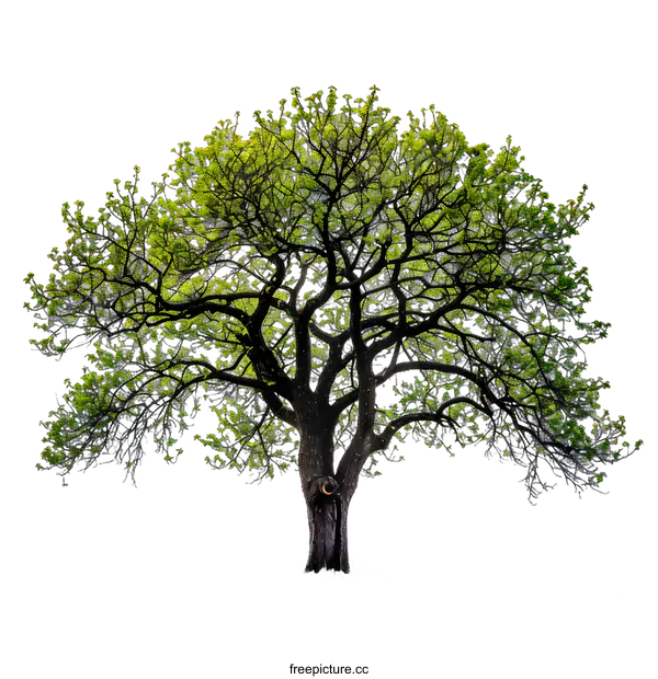 [Transparent Background PNG]Single Tree on White Background