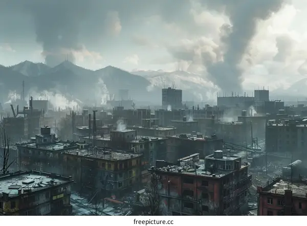Post-Apocalyptic Cityscape Panorama
