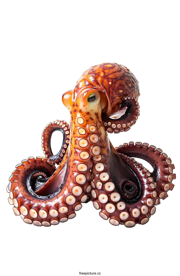 [Transparent Background PNG]Octopus on white background