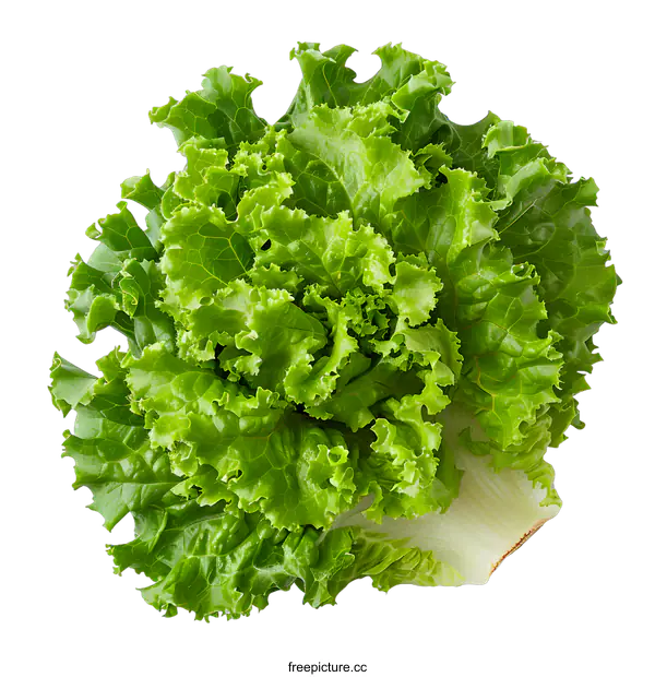 [Transparent Background PNG]Fresh green lettuce isolated on white background