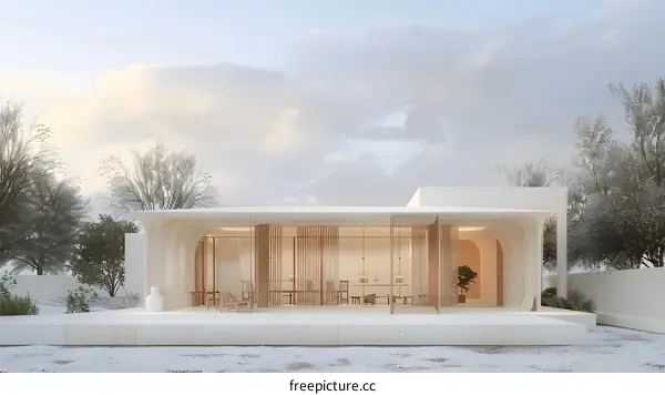 Minimalist Modern House Design With Wooden Accents