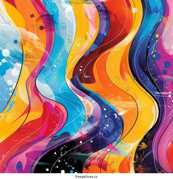 Vibrant Waveform Composition