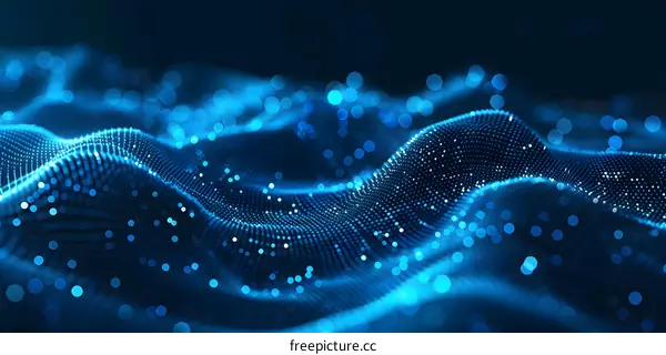 Abstract blue wave background