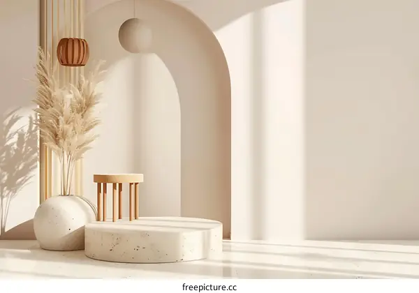 Minimalist Interior Design with Beige Tones and Natural Light