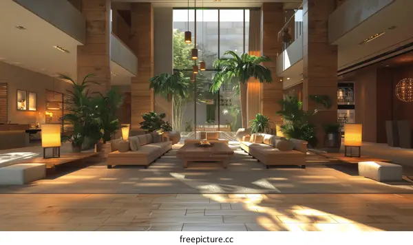 Luxurious Hotel Lobby Interior Design: Business & Pleasure