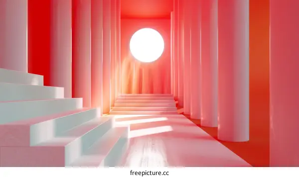 Surreal Pink and White Architecture
