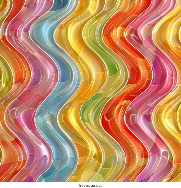 Abstract Wavy Colorful Pattern Background