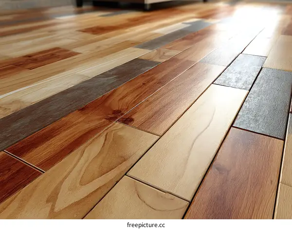 Colorful Wood Flooring Design Illustration