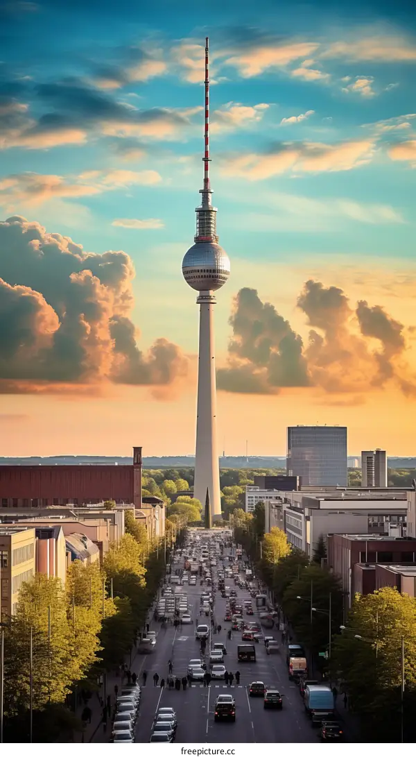 Berlin Fernsehturm: Iconic Tower with Cityscape View