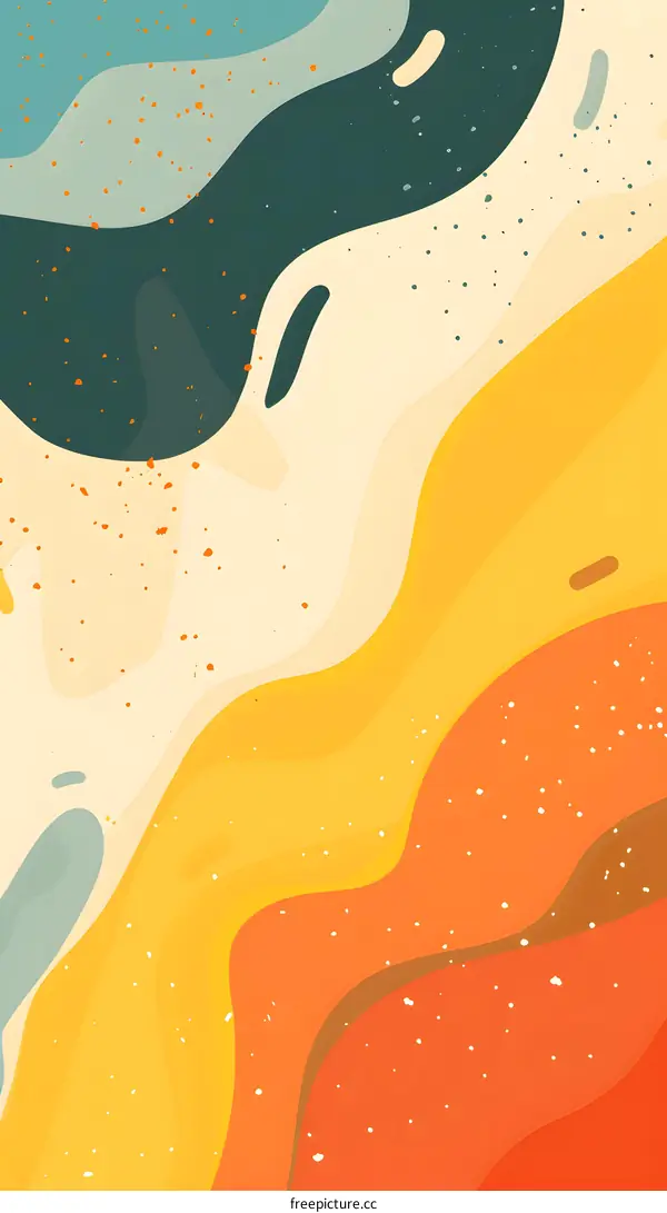 Abstract  Background With  Green  Yellow  And Orange Colors