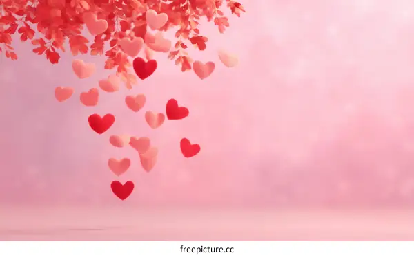 Heart-shaped Decorations Background Image
