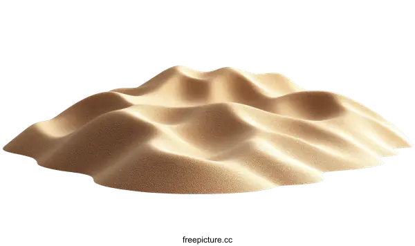 [Transparent Background PNG]Abstract Desert Sand Dune Landscape Design