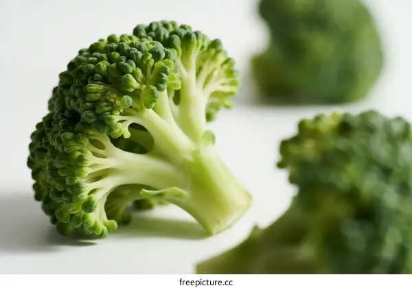 Fresh Green Broccoli Floret with Vibrant Nutrients and Health Benefits