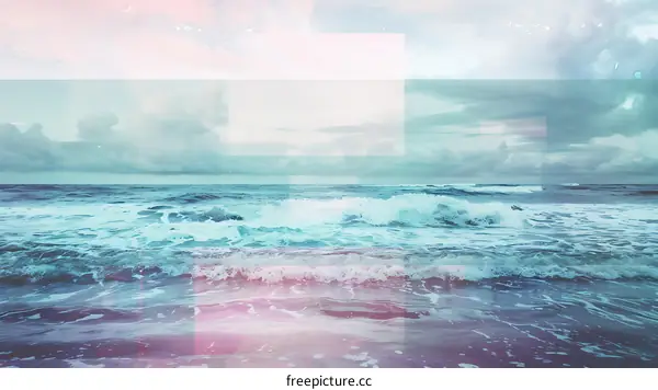 Ocean Waves with Vintage Filter Effect