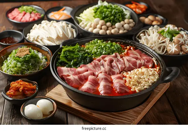 Spicy Hot Pot with Beef and Vegetables