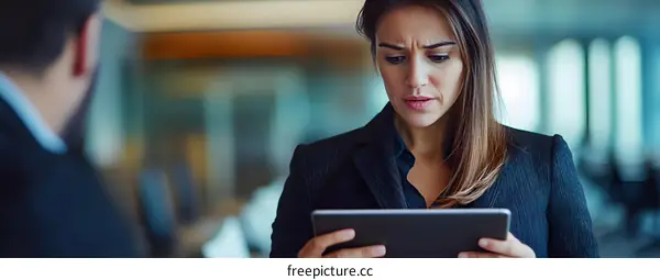 Businesswoman Using Digital Tablet Device