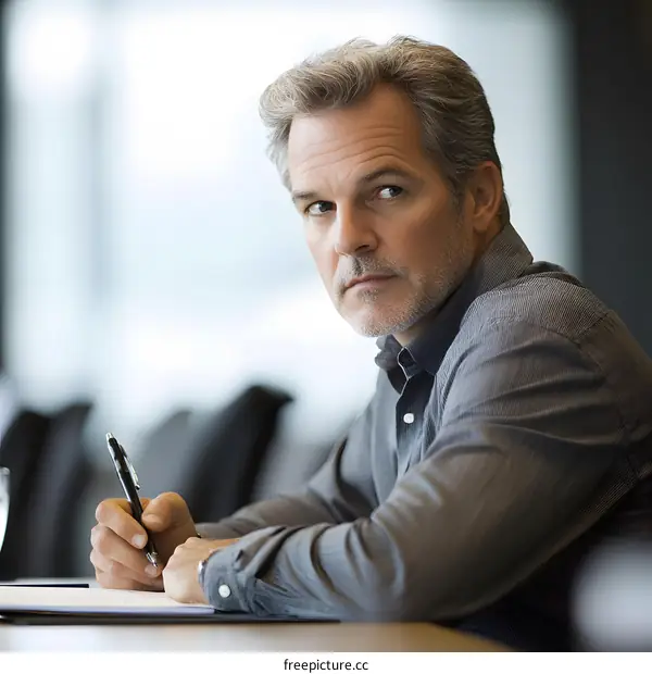 Caucasian Man Working on a Project