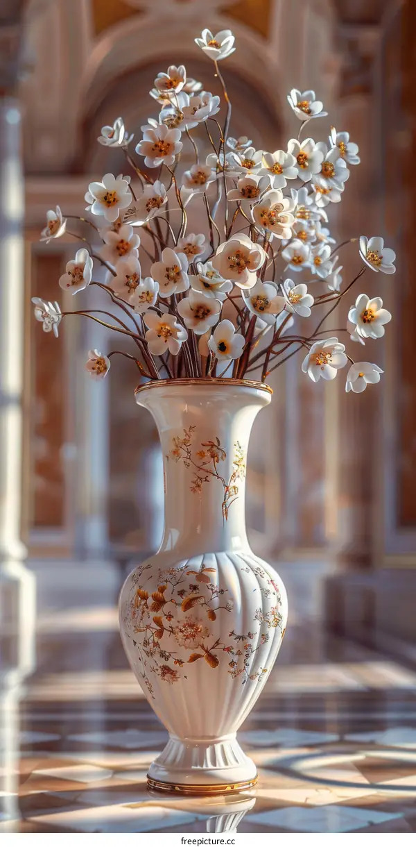 Elegant Floral Vase in Luxurious Interior