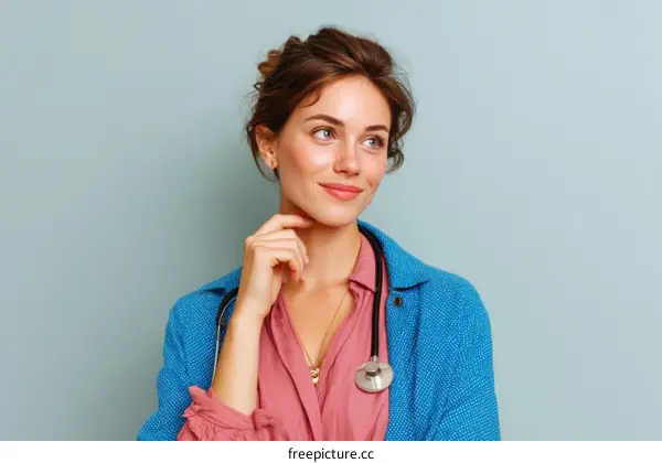 Female Doctor Portrait in Studio Setting