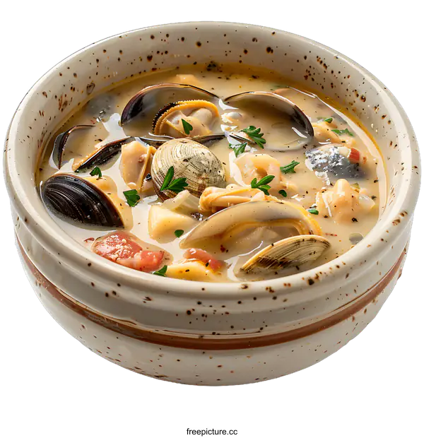 [Transparent Background PNG]A bowl of clam chowder