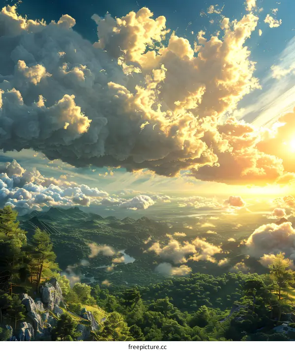 Stunning Forest Sunset