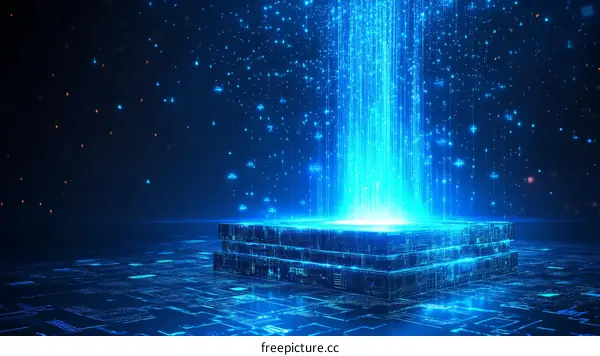 Digital Futuristic Abstract Technology Platform