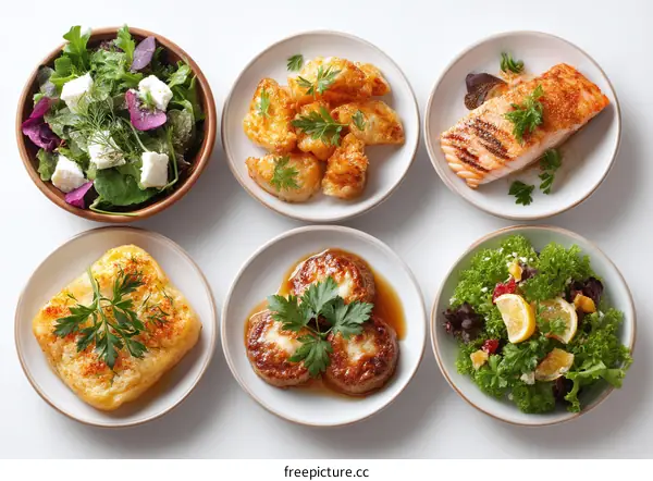 Delicious Food Platter with Variety of Dishes