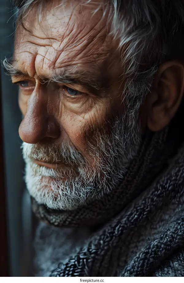 Portrait of an old man with a beard