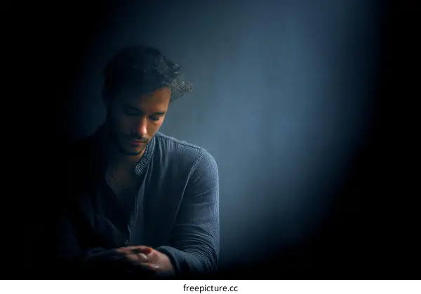 Melancholy Portrait of a Young Man